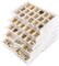 Acrylic Jewelry Organizer Earring Organizer Box with 5 Drawers Earring Holder Organizer with Velvet Trays Clear Jewelry Box for Women Earring Display for Rings Studs(Beige)